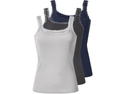 Set van 3 geribde dames tops<esmara® Hot