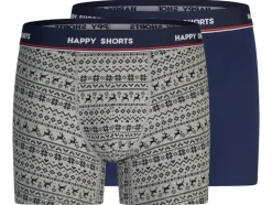 Set van 2 heren kerstboxers<Happy Shorts Sale