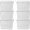 Set van 6 opbergboxen met deksel<W5 Hot