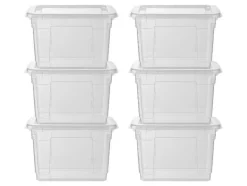 Set van 6 opbergboxen met deksel<W5 Hot
