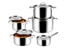 Set van 5 RVS pannen<SILVERCREST® Outlet