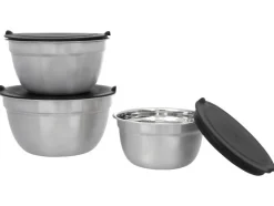 Set van 3 RVS schalen<SILVERCREST® Sale