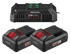 Set van 2 smart accu's 20 V - 4 Ah en 1 lader - 4,5 A<PARKSIDE PERFORMANCE® New