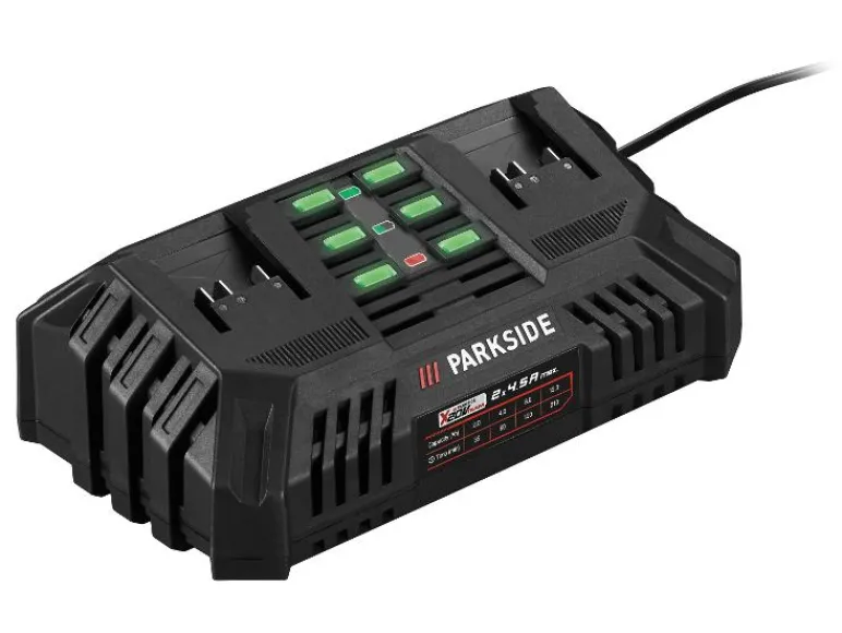 Set van 2 smart accu's 20 V - 4 Ah en 1 lader - 4,5 A<PARKSIDE PERFORMANCE® New