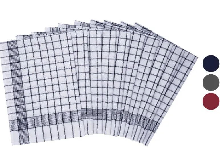 Set van 10 theedoeken 50 x 70 cm<W5 Outlet