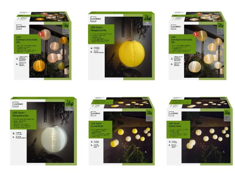 Solar LED-lichtketting of -lampion<LIVARNO home Clearance