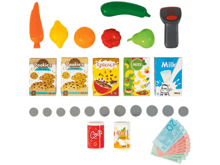 Supermarkt, met winkelwagen en kassa<SMOBY Clearance