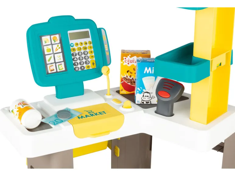 Supermarkt, met winkelwagen en kassa<SMOBY Clearance