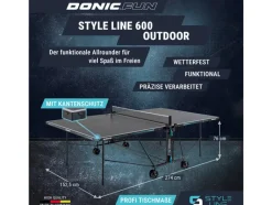 Tafeltennistafel STYLE 600 Outdoor<DONIC New