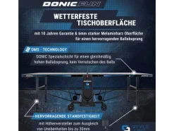 Tafeltennistafel STYLE 1000 Outdoor<DONIC Hot