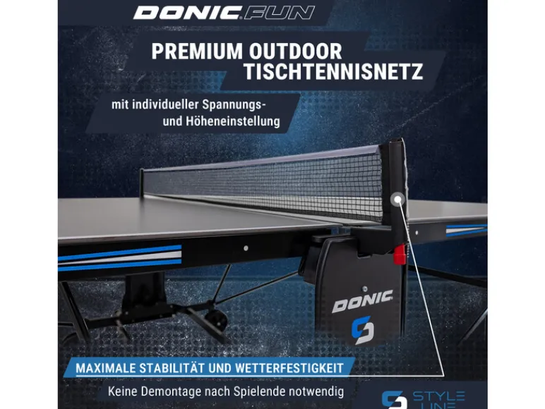 Tafeltennistafel STYLE 1000 Outdoor<DONIC Hot