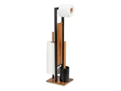 Toiletrolhouder met toiletborstel Rivalta Acacia<Wenko Best