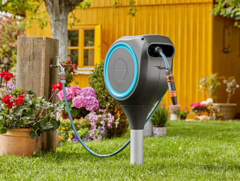 Tuinslangbox RollUp M grijs/blauw<Gardena Outlet