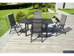 Uitschuifbare aluminium tuintafel Houston<LIVARNO home Outlet