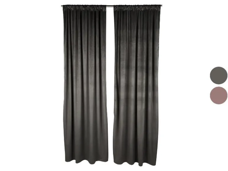 Velours gordijnen 135 x 254 cm<LIVARNO® Sale