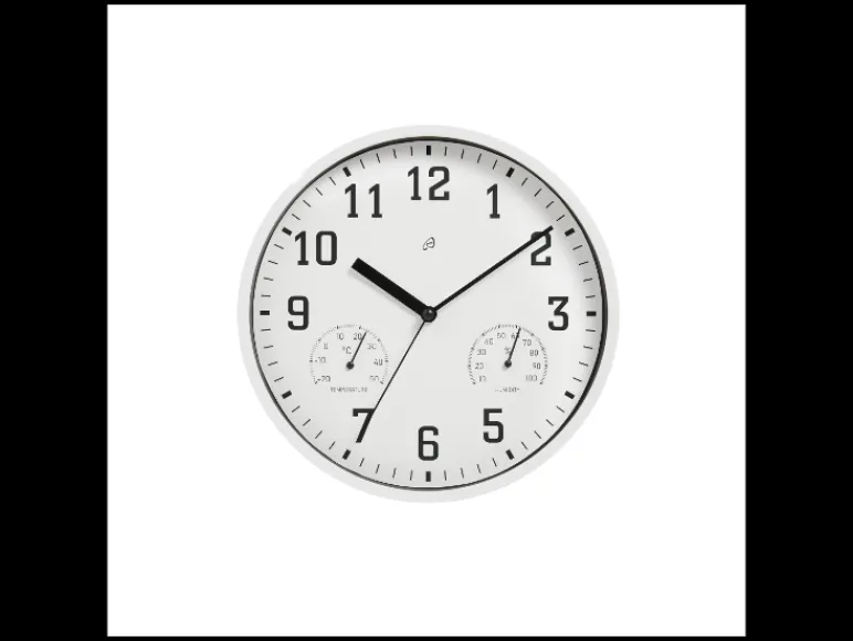 Wandklok met thermometer en hygrometer<AURIOL®