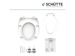 WC zitting duroplast FAMILY WHITE met soft-close-mechanisme en snelsluiting<Schütte Discount