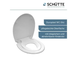 WC zitting duroplast FAMILY WHITE met soft-close-mechanisme en snelsluiting<Schütte Discount