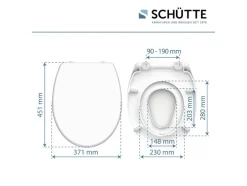 WC zitting duroplast FAMILY WHITE met soft-close-mechanisme en snelsluiting<Schütte Discount