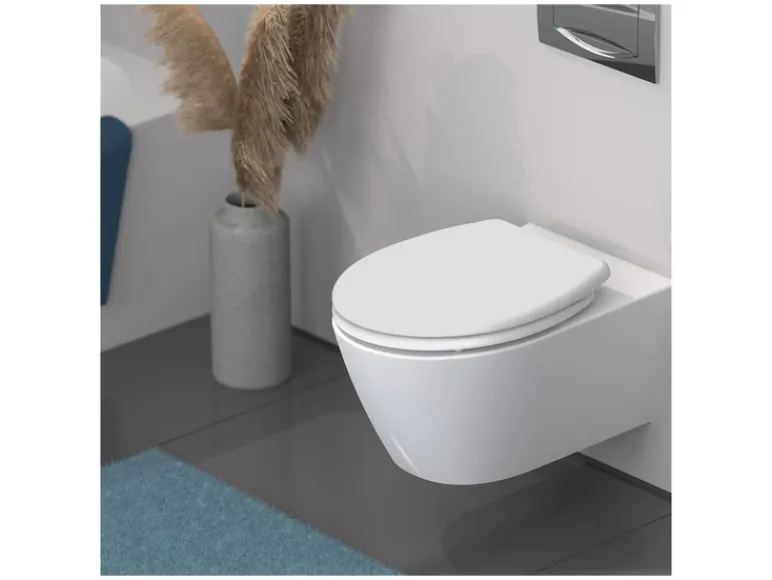 WC zitting duroplast FAMILY WHITE met soft-close-mechanisme en snelsluiting<Schütte Discount