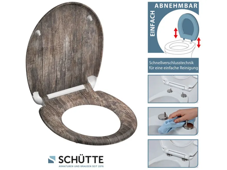 WC zitting duroplast, met soft-close-mechanisme<Schütte