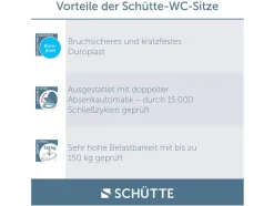WC zitting duroplast, met soft-close-mechanisme<Schütte