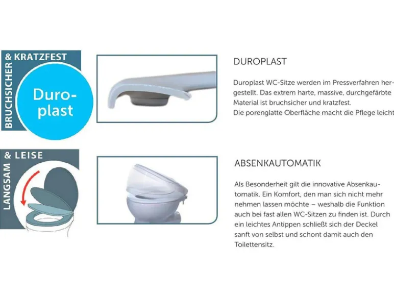WC zitting duroplast, met soft-close-mechanisme<Schütte