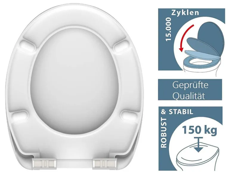 WC zitting duroplast, met soft-close-mechanisme<Schütte
