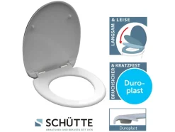 WC zitting duroplast, met soft-close-mechanisme<Schütte