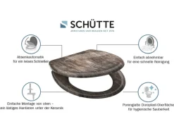 WC zitting duroplast, met soft-close-mechanisme<Schütte