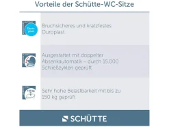 WC zitting duroplast, met soft-close-mechanisme<Schütte