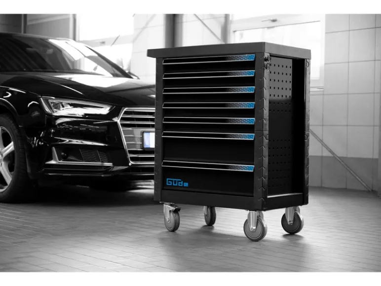 Werkplaatswagen GW7 Black Line met gereedschapset<Güde Sale