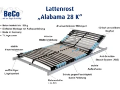 7-zones lattenbodem Alabama 28<BeCo Hot