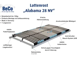 7-zones lattenbodem Alabama 28 NV<BeCo Outlet