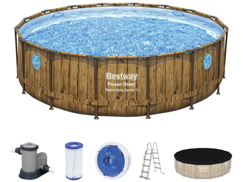 Zwembad Power Steel Swim Vista Ø 488 x 122 cm<Bestway Best